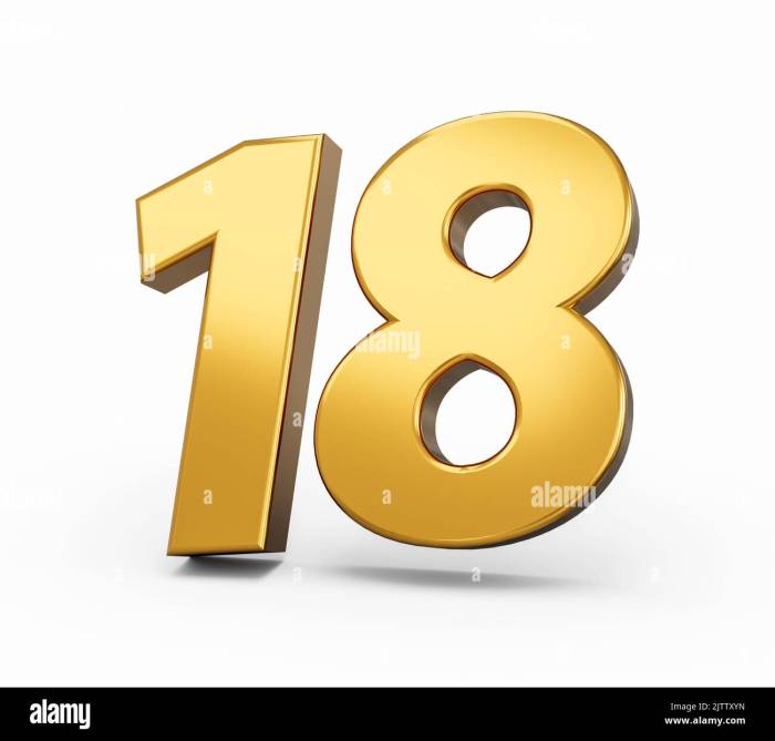 Gold number 18 Eighteen shiny 3d number 18 made of gold 3d illustration ... 18 our favorite parenting memes