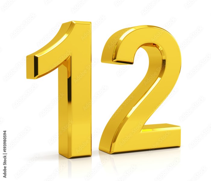 Numeral 12, twelve, isolated on white background, 3d render Stock Photo ... 12 reasons your own bff