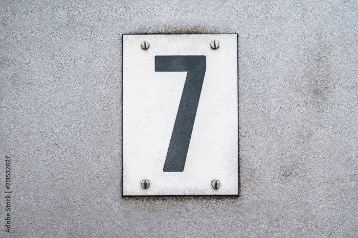 Number 7 / seven on metal background / house number - Stock Photo ... 7 common but bad reasons choose career