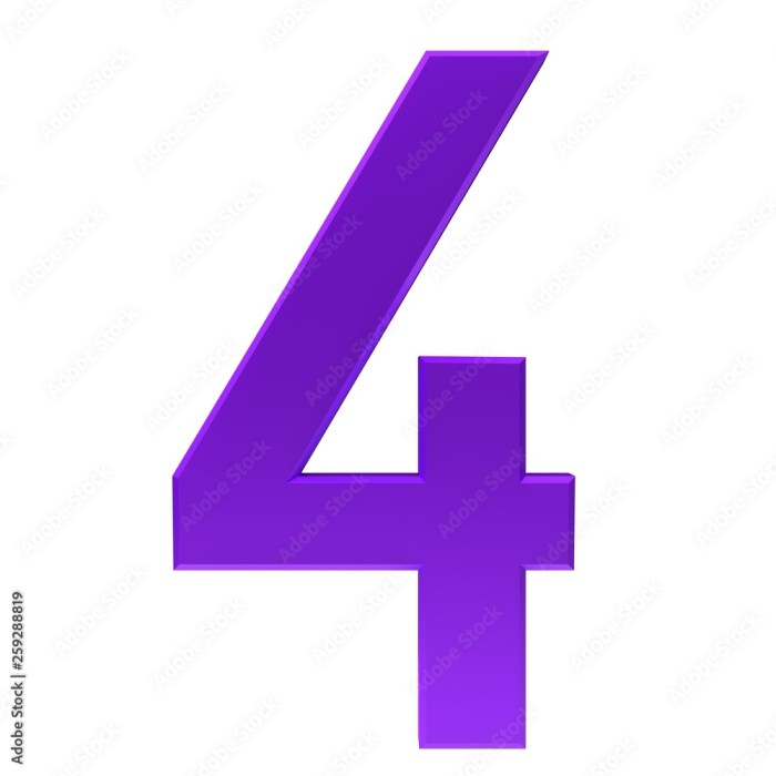 number 4 four purple numeral sign 3d render isolated on white Stock ... 4 ways extreme races change your view