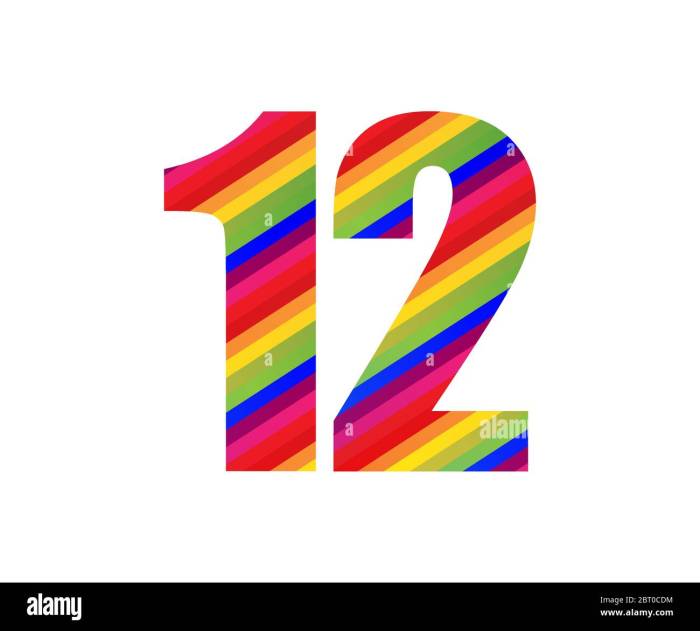 Number 12 twelve Stock Vector Images - Alamy