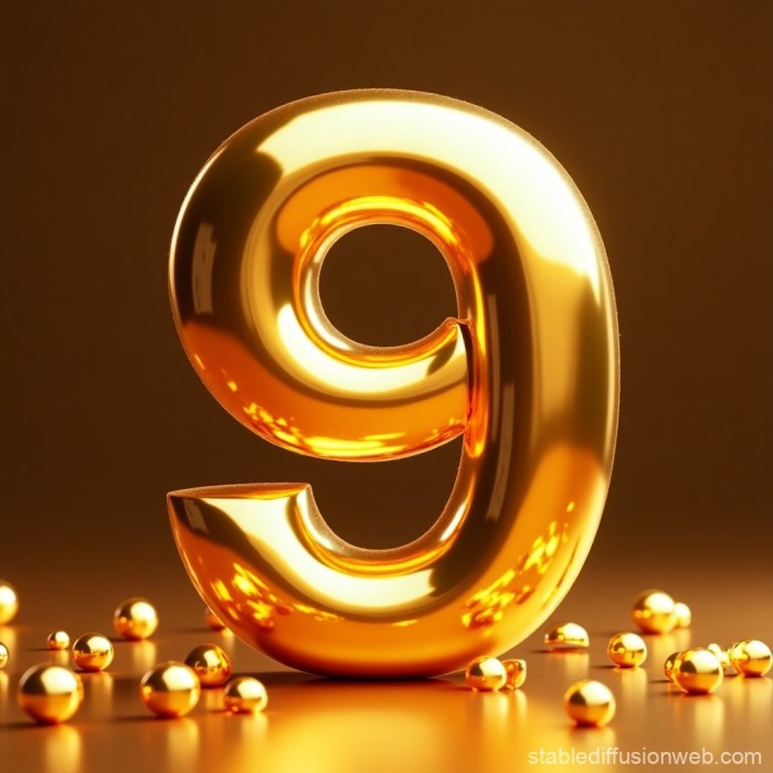 Golden Symbol for Number 9 on a Black Background - Icon 9 Stock Vector ... 9 ways face job interview without fear