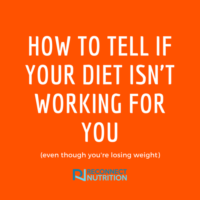 Four signs your diet might not right for you