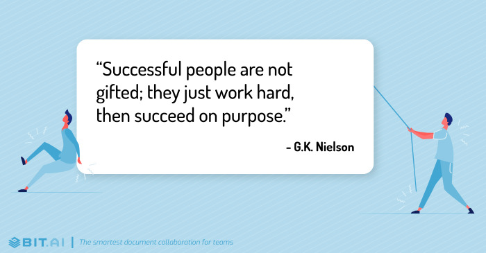 The price to success is hard work