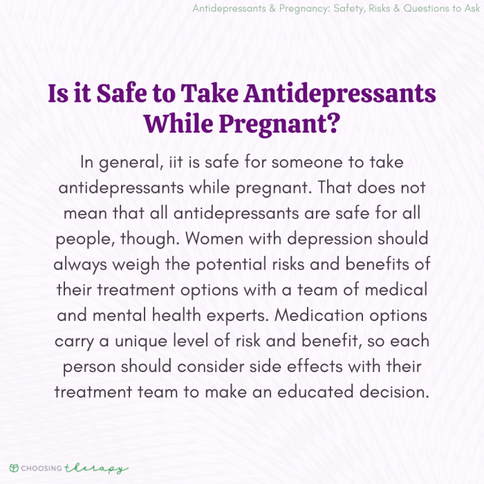 Antidepressants and pregnancy safe