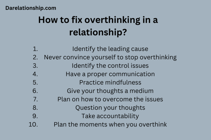 How to stop overthinking in a relationship? 10 Tips 2023 10 steps overcoming obsession relationship