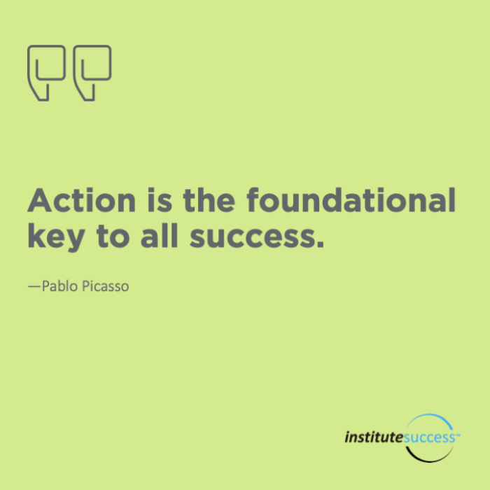 The key to all success action
