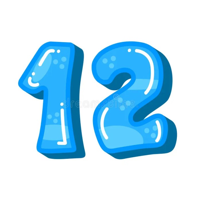 Blue Color Number 12 Vector Illustration, Colorful Number Twelve Image ... How get rid heartburn 12 ways feel better