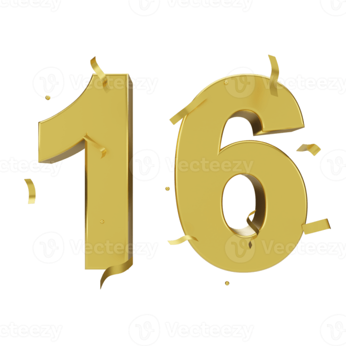 Gold 16 number with confetti 22281514 PNG 16 smart google search tricks that will make life easier