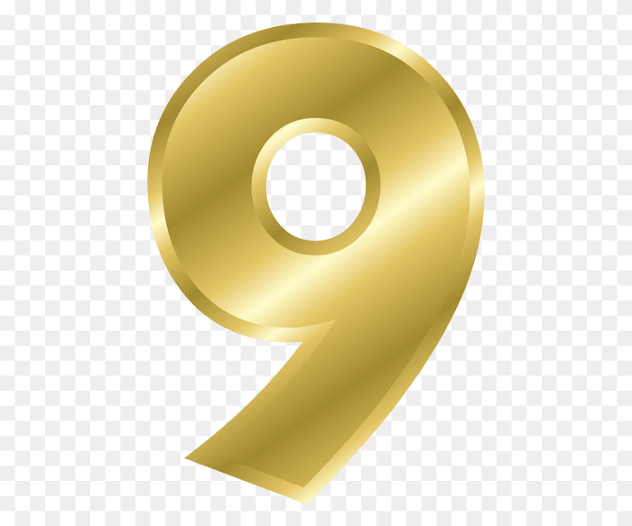 Numero 9 oro 8880296 PNG 9 important productivity habits parents taught when was small