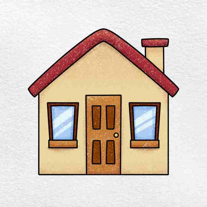 How to Draw a Simple House - HelloArtsy Simple hacks for happier life
