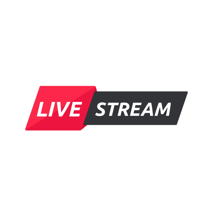 Live streaming symbol set Online broadcast icon The concept of live ... Live in present make time count
