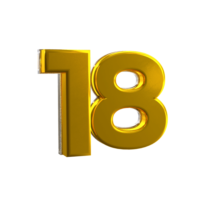 Number 18 Png 18 mistakes you should make and never apologize for