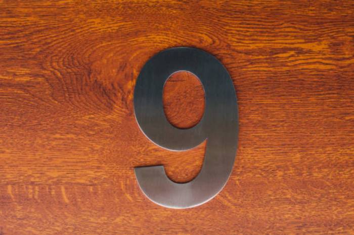 Happy gold number 9 vector image on VectorStock | Happy number, Number ... 9 weird habits that famous writers formed write better