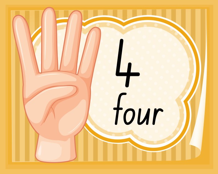 Number four hand gesture 360340 Vector Art at Vecteezy Four great fat rich foods start adding your diet