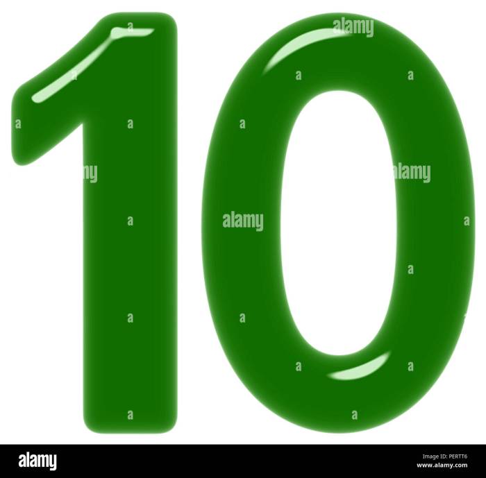 Numeral 10, ten, isolated on white background, 3d render Stock Photo ... 10 ways technology can make your life easier and more secure