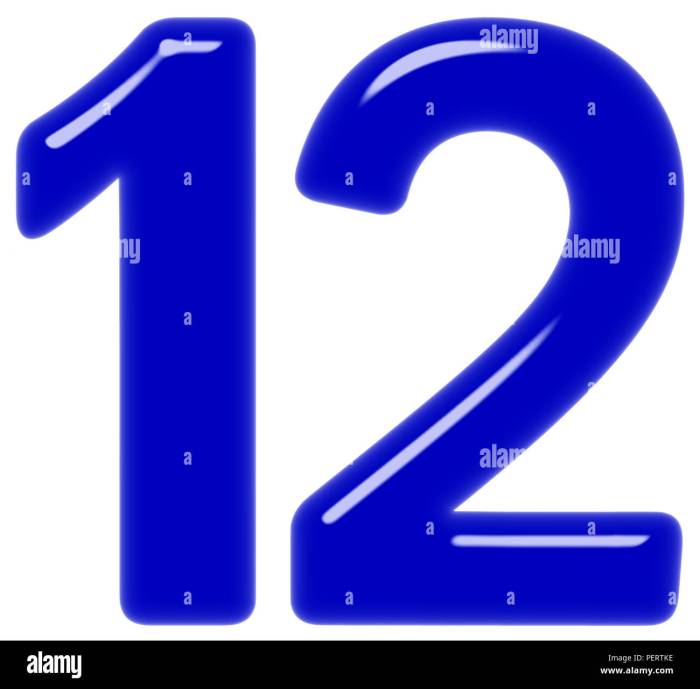 Numeral 12, twelve, isolated on white background, 3d render Stock Photo ... How get rid heartburn 12 ways feel better