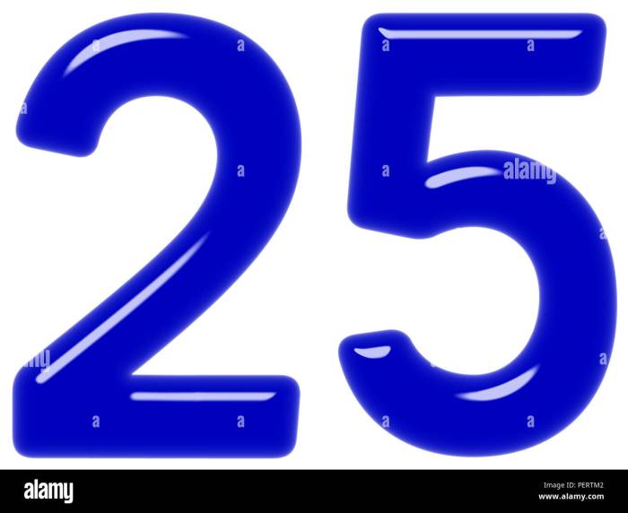 Numeral 25, twenty five, isolated on white background, 3d render Stock ... 25 amazing places eastern europe you have visit