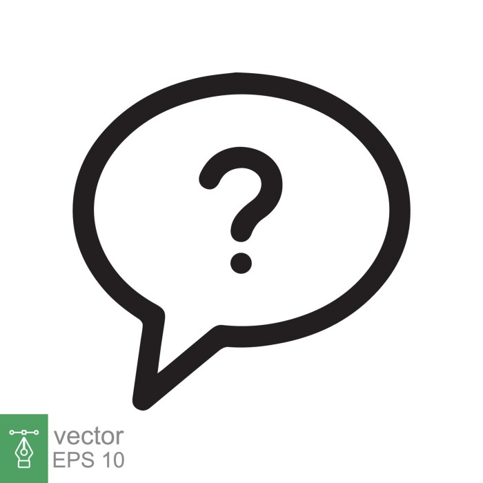 Question mark in bubble icon. Simple flat style. Faq, Ask, query ... How to ask for a promotion