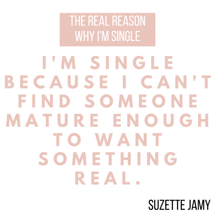 The number one reason youre still single