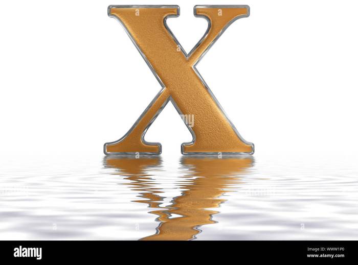 Roman numeral X, decem, 10, ten, reflected on the water surface ... 10 differences between middle class and rich people