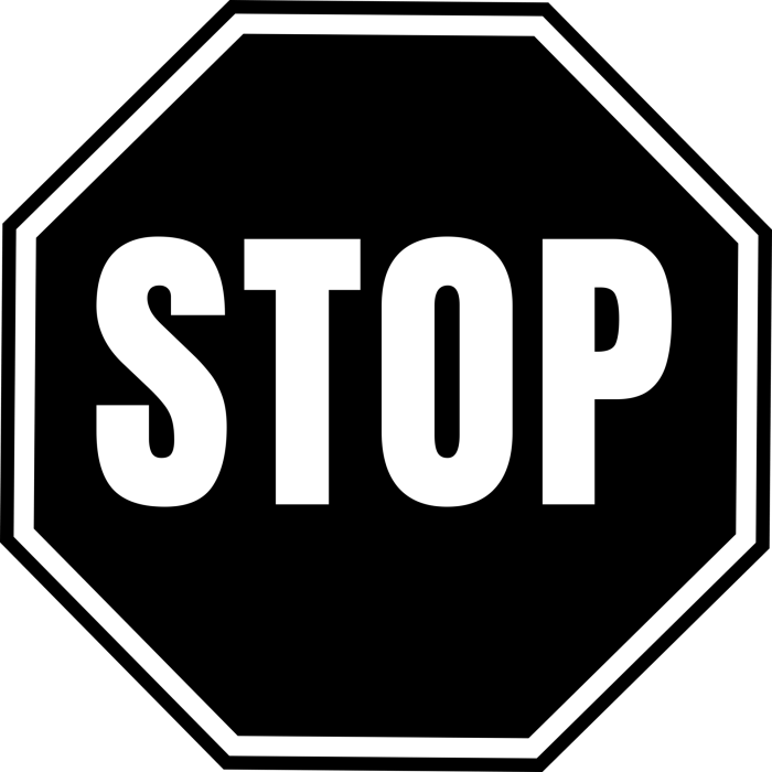 stop sign with black icon 18930922 PNG How stop beating yourself